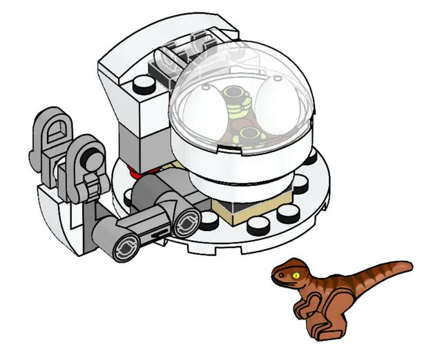 LEGO 122219-1 Raptor with Breeding Station