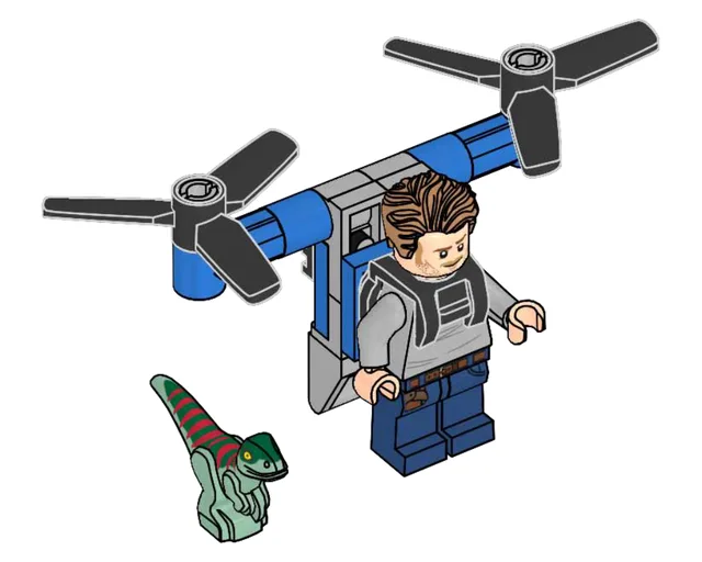 LEGO 122328-1 Owen with Jet Pack and Raptor