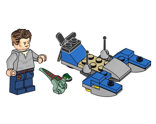 LEGO 122331-1 Owen with Swamp Speeder and Raptor