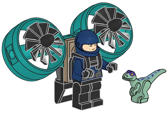 LEGO 122505-1 Guard with Jet Pack and Raptor