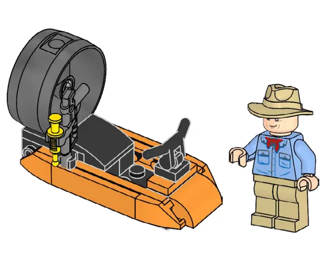 LEGO 122508-1 Alan Grant and Propeller Boat