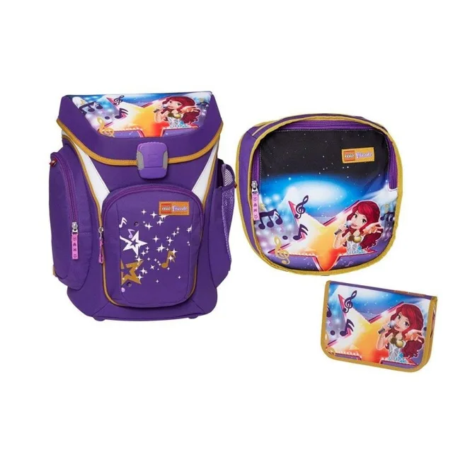 LEGO 200481705-1 Friends Popstar Backpack with Gym Bag and Pencil Case