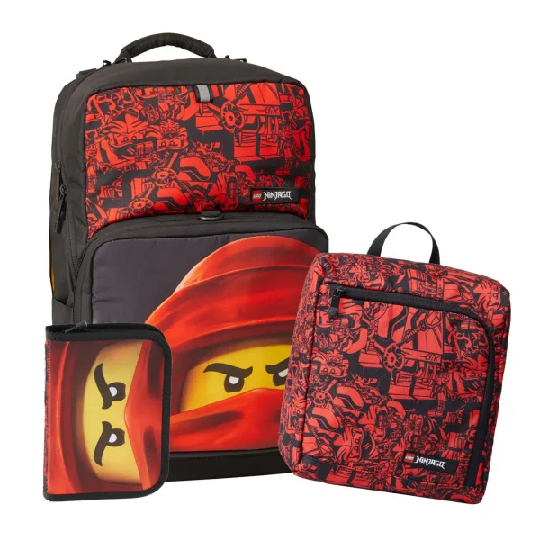 LEGO 202282202-1 Ninjago Kai Backpack with Gym Bag and Pencil Case
