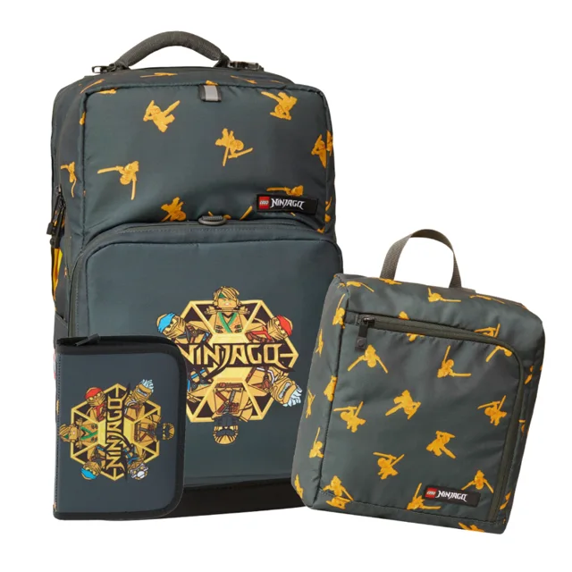 LEGO 202282204-1 Ninjago Golden Team Backpack with Gym Bag and Pencil Case