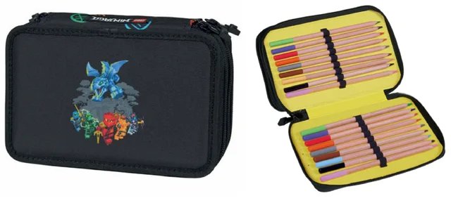 LEGO 202912603-1 Ninjago Ninja Skills 3-Layered Pencil Case with Pencils