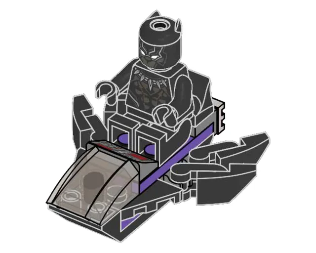 LEGO 242316-1 Black Panther with Jet