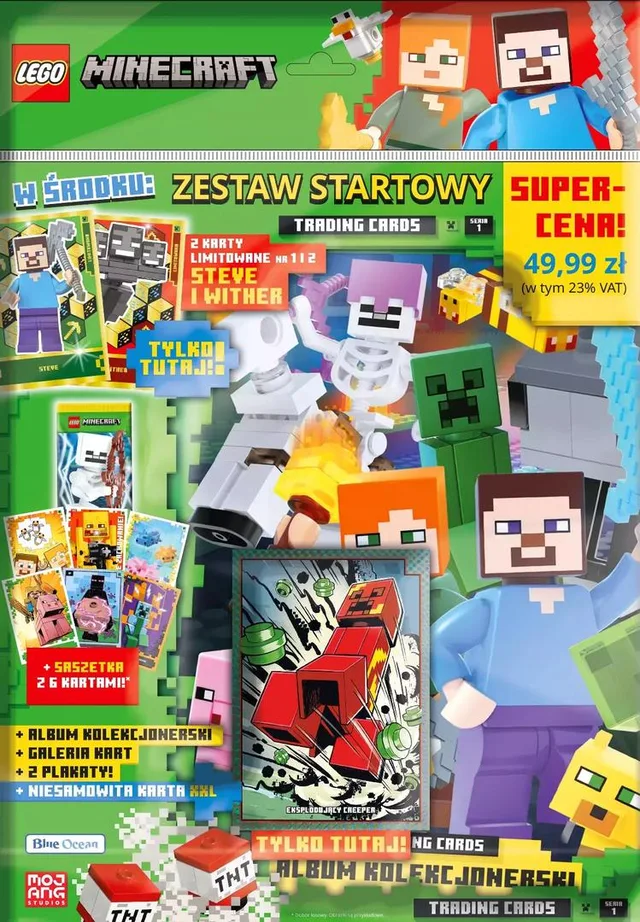 LEGO 4143644509990-1 Minecraft Trading Cards Series 1 - Starterpack (Polish Version)