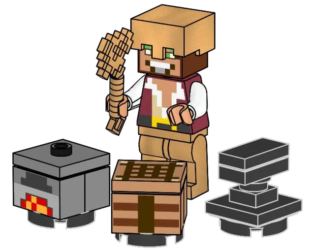 LEGO 472506-1 Hero with Crafting table, Furnace and Anvil