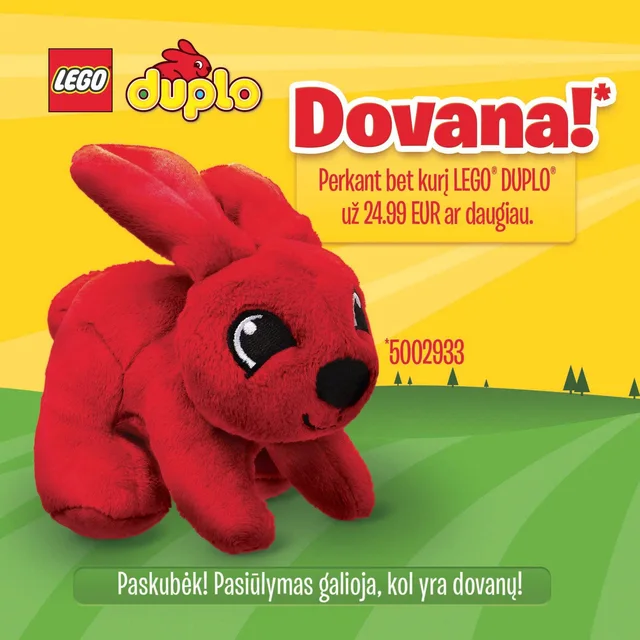 LEGO 5002933-1 Duplo Bunny / Rabbit Plush