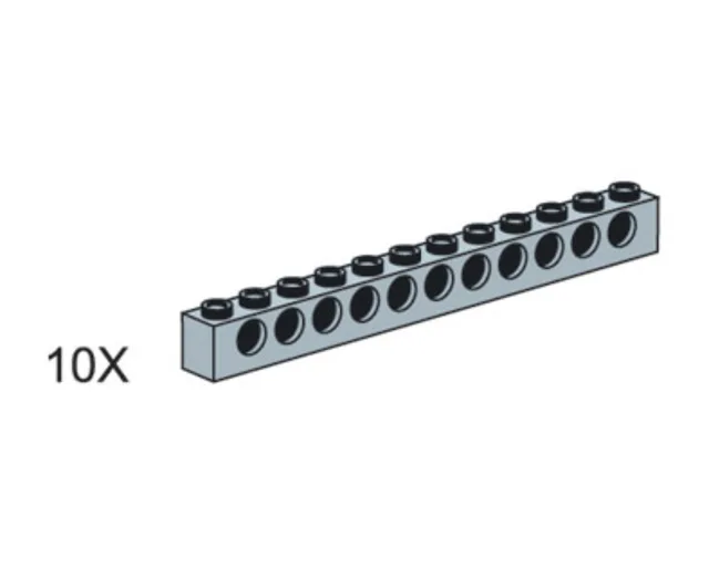 LEGO 5003211-1 1x12 Gray Technic Bricks