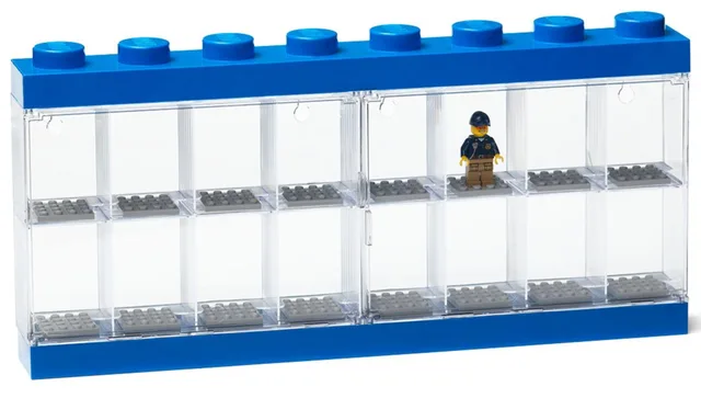 LEGO 5005772-1 Minifigure Display Case 16 (Blue)