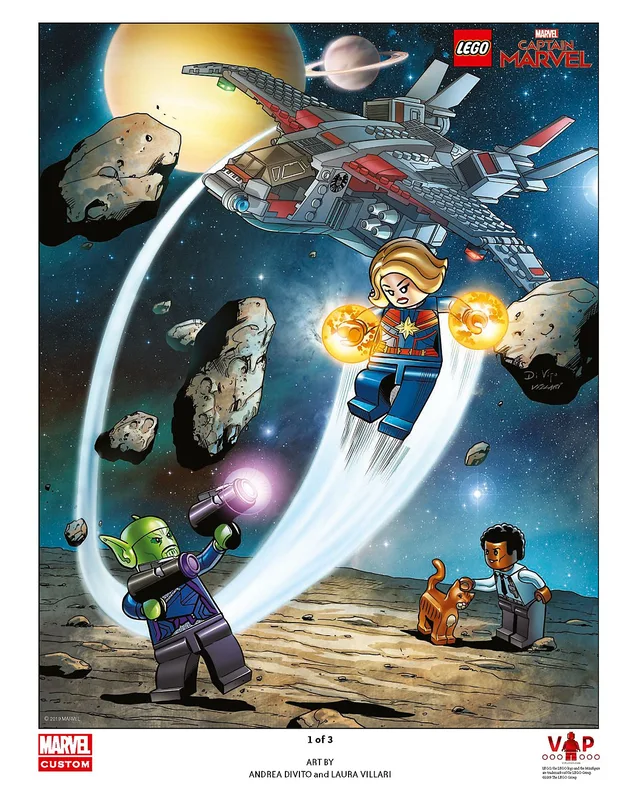 LEGO 5005877-1 Captain Marvel Art Print