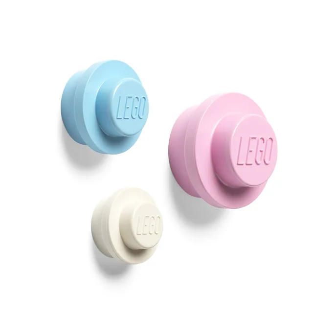 LEGO 5005894-1 Wall Hanger Set (Pink/Light Blue/White)