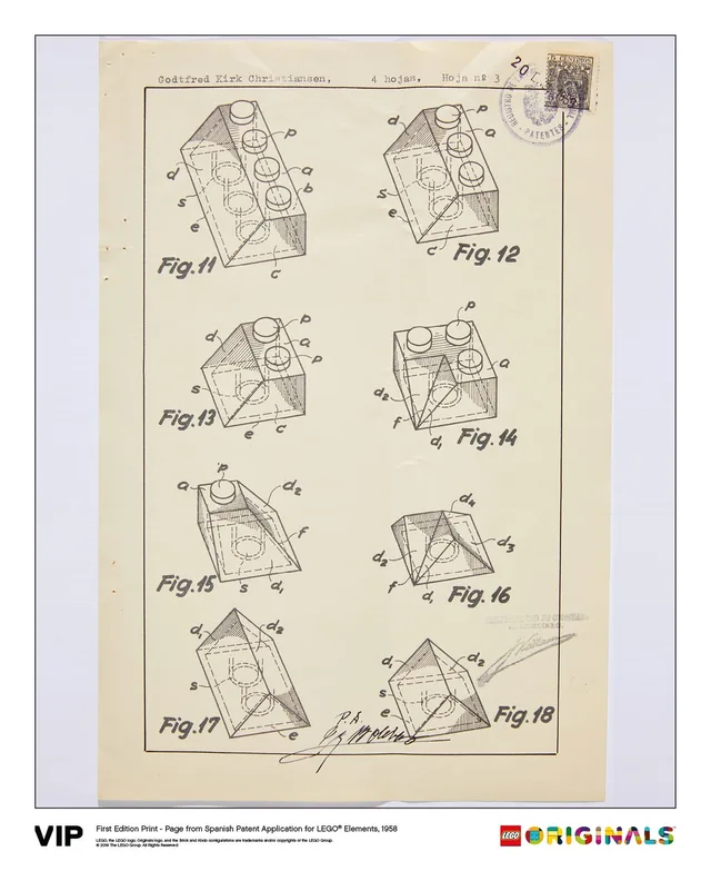 LEGO 5006001-1 Spanish Patent LEGO Elements 1958