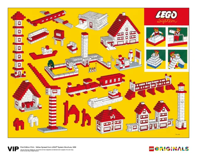 LEGO 5006005-1 Yellow Spread LEGO System Brochure 1958