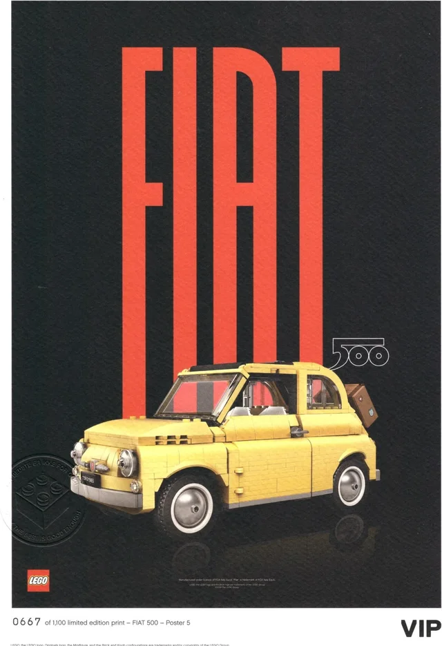 LEGO 5006307-1 Fiat Art Print: "Modern"