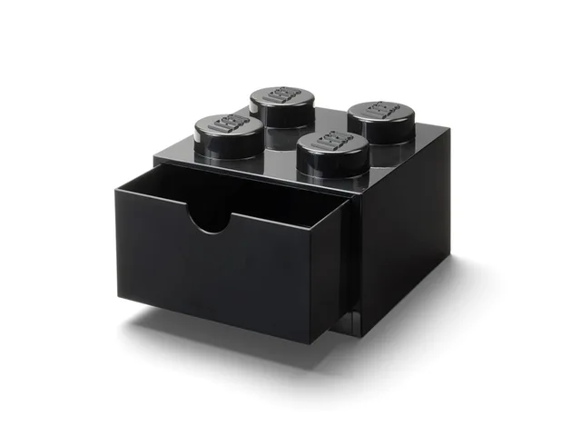 LEGO 5006312-1 Desk Drawer 2 x 2 (Black)