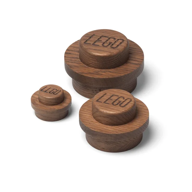 LEGO 5007112-1 Wooden Wall Hanger Set (Dark Oak)