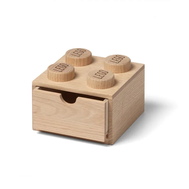 LEGO 5007113-1 Wooden Desk Drawer 2 x 2 (Light Oak)