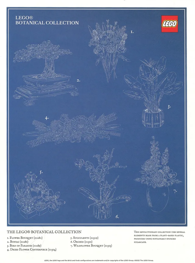 LEGO 5007797-1 Botanical Collection Art Print – Blueprint