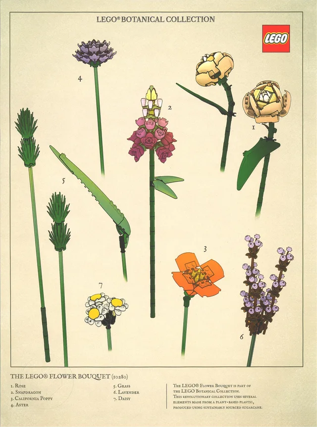 LEGO 5007798-1 Botanical Collection Art Print – Bouquet