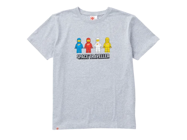 LEGO 5009116-1 Short-Sleeve Space Traveler Adults T-Shirt – Gray Mélange