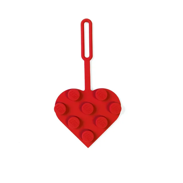 LEGO 5009504-1 3x3 Heart Red Bag Tag