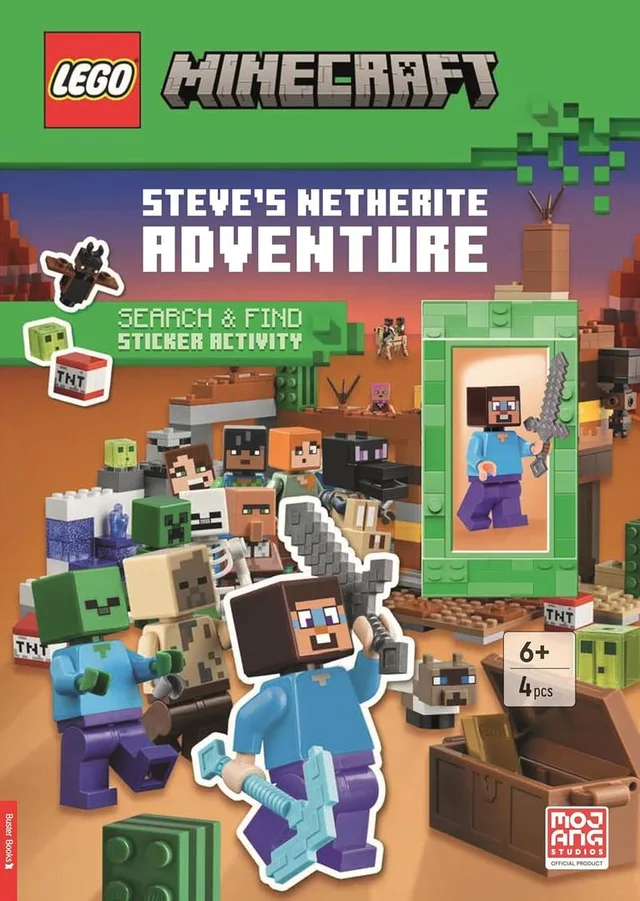 LEGO 5009821-1 Minecraft: Steve's Netherite Adventure: Search & Find Sticker Activity