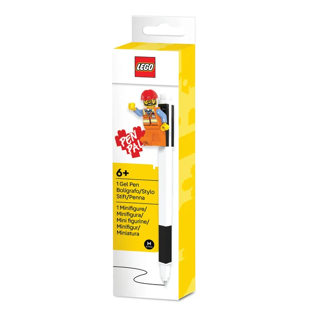LEGO 5010103-1 Pen Pal Gel Pen with Construction Worker Minifigure (Black)