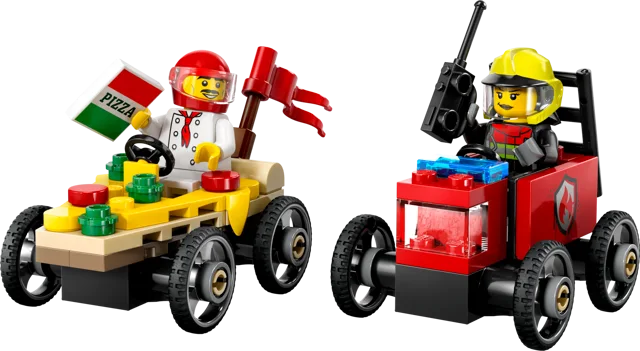 LEGO 60458-1 Pizza vs. Fire Truck Race Car Pack