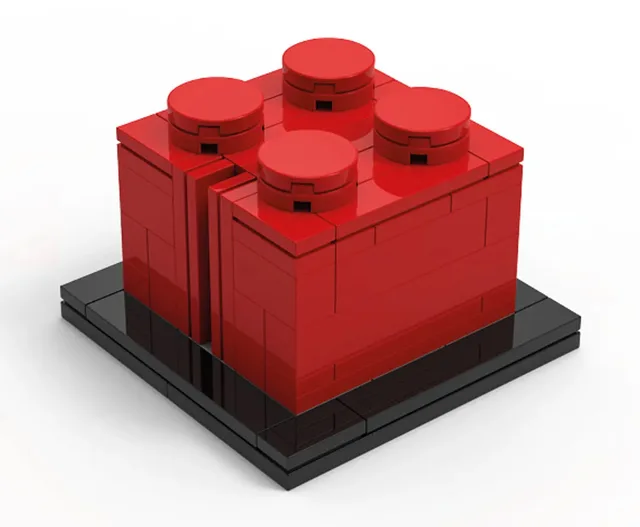 LEGO 6436693-1 Buildable 2 x 2 Red Brick