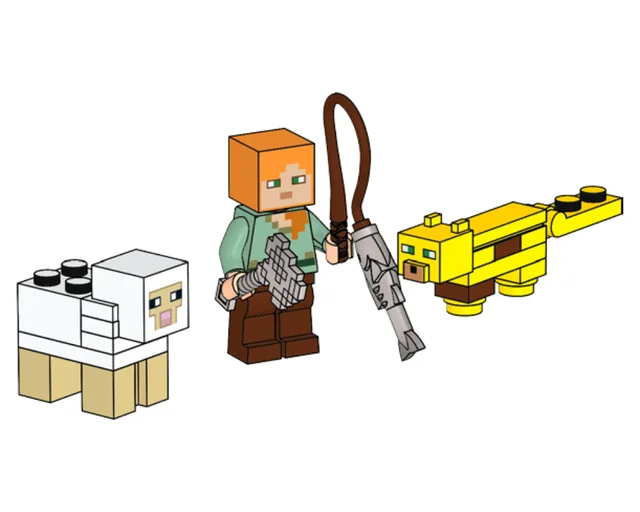 LEGO 662103-1 Alex with Ocelot and Sheep