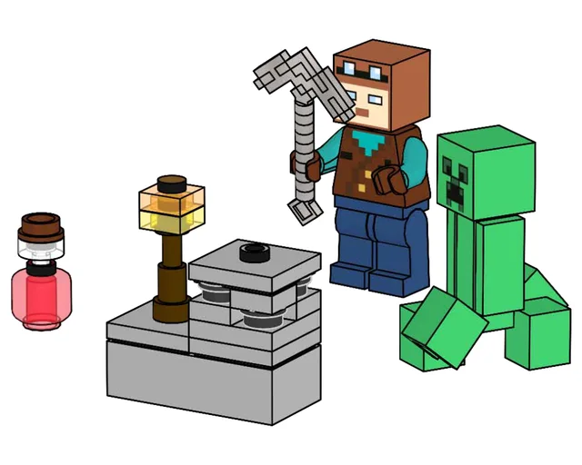 LEGO 662204-1 Miner with Creeper and Ores