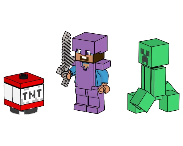 LEGO 662502-1 Steve with Creeper and TNT