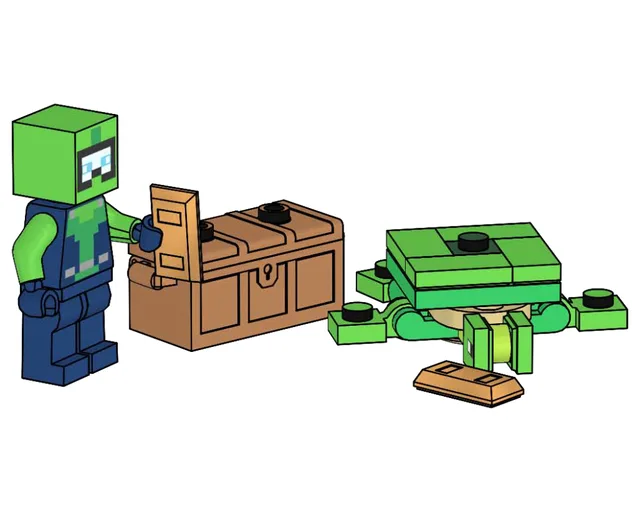 LEGO 662505-1 Diver with Turtle and Treasure Chest