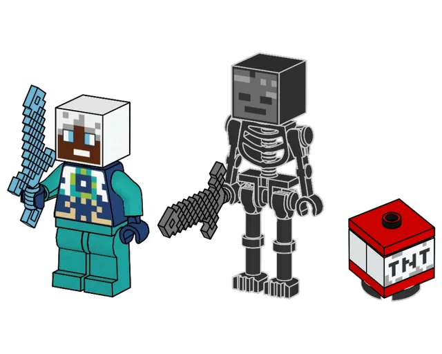 LEGO 662506-1 Wither Skeleton and Ender Explorer with TNT