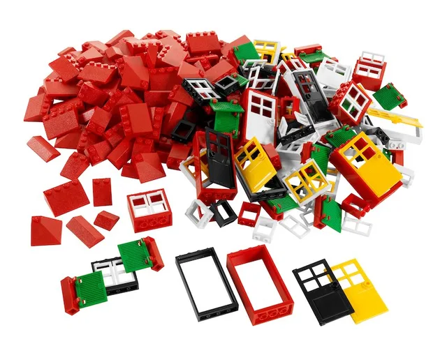 LEGO 9386-1 Doors Windows & Roof Tiles