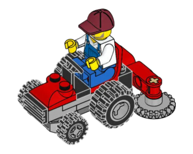LEGO 951903-1 Gardener with Lawn Mower