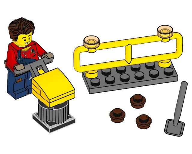 LEGO 952018-1 Harl Hubbs with Tamping Rammer