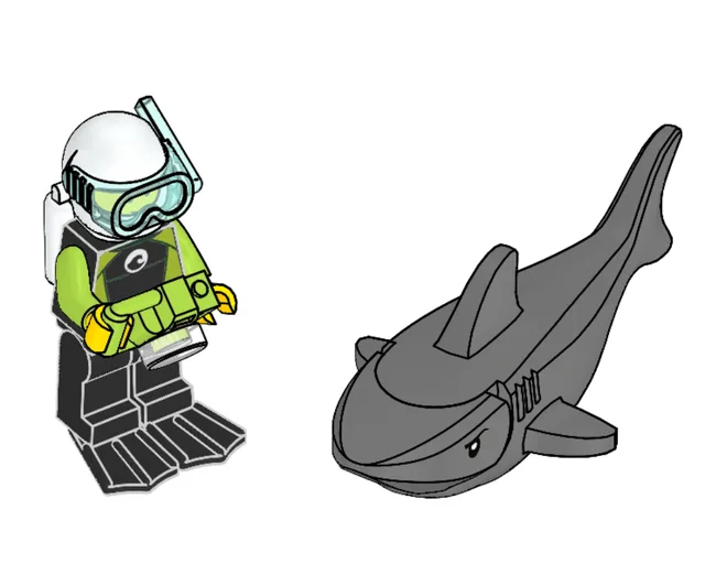 LEGO 952019-1 Scuba Diver and Shark