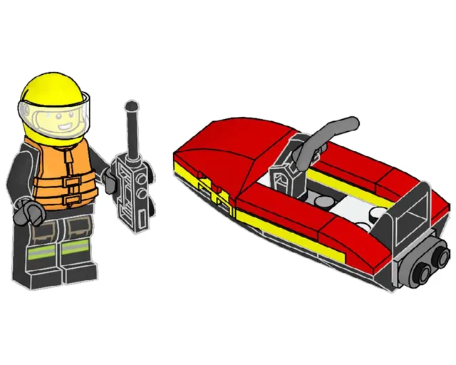 LEGO 952505-1 Firefighter with Water Scooter