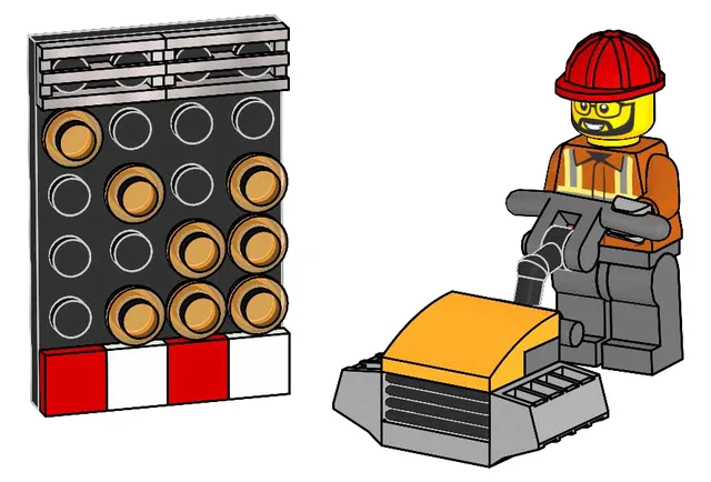 LEGO 952510-1 Construction Worker with Vibratory Plate