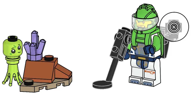 LEGO 952511-1 Astronaut with Alien and Crystal