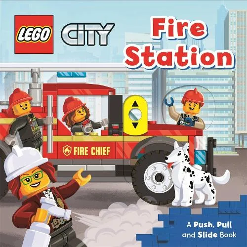 LEGO 9781529048360-1 City: Fire Station: A Push, Pull and Slide Book