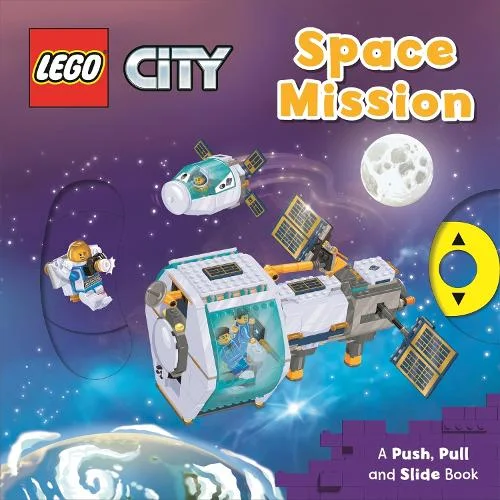 LEGO 9781529088526-1 City: Space Mission: A Push, Pull and Slide Book