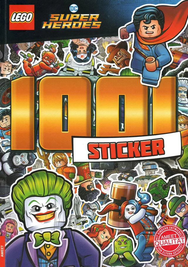 LEGO 9783960801825-1 DC Comics Super Heroes: 1001 Stickers Heroes vs Villains