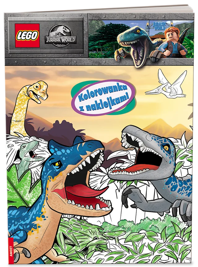 LEGO 9788325341459-1 Jurassic World: Kolorowanka z Naklejkami
