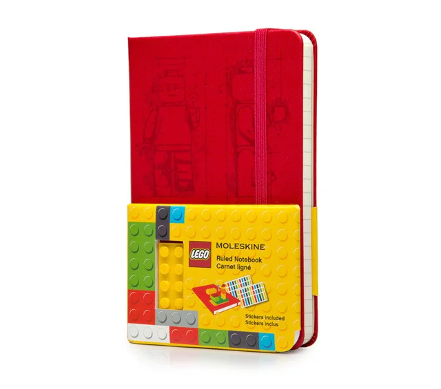 LEGO 9788867326181-1 Ruled Notebook (Red)