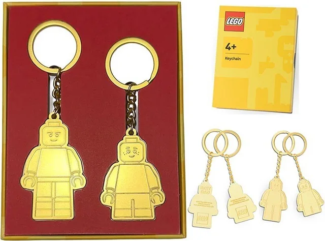 LEGO DADCHILD-1 Dad & Child Gold Keychain