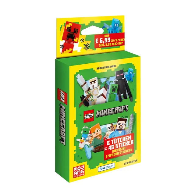 LEGO ECOBOOSTER-1 Minecraft Sticker Collection: Adventure Mode - Eco-Blister (8 Packs)